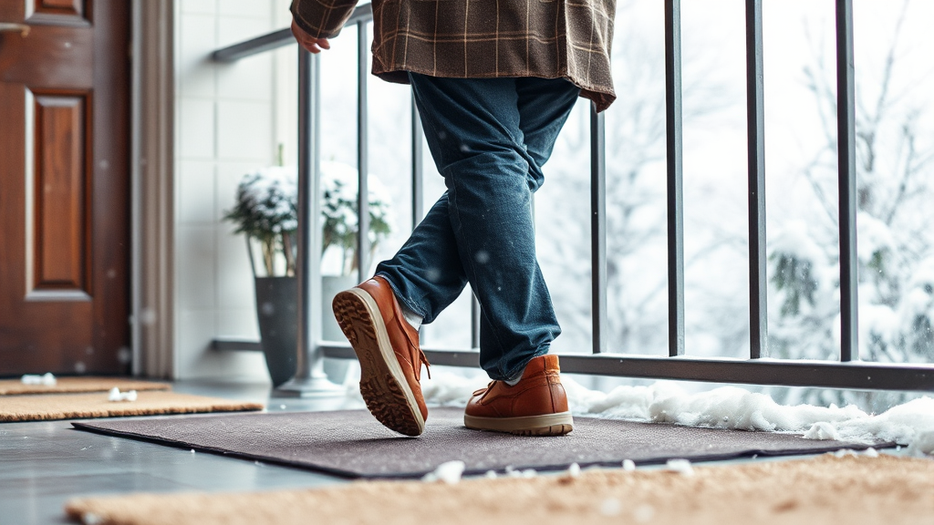 낙상 예방 행동 수칙 (watercolor 스타일)