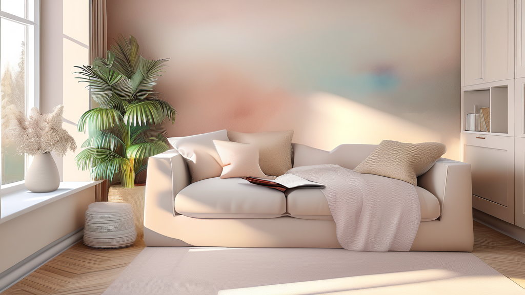 LED 조명의 특징과 실내 활용법 (watercolor 스타일)