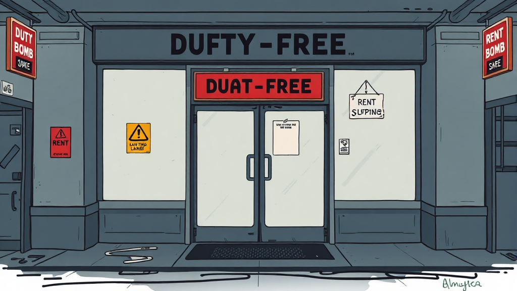면세점 임대료 논란 (illustration 스타일)