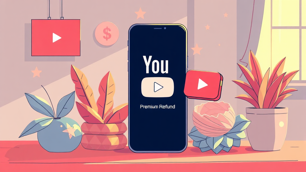 유튜브 프리미엄 환불 규정 (illustration 스타일)