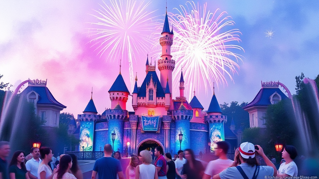 퍼레이드와 불꽃놀이: 잊지 못할 밤의 감동 (watercolor 스타일)