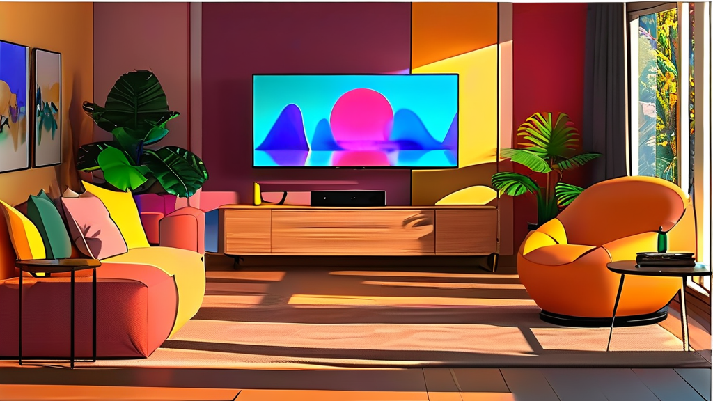 영화관 같은 몰입감, 집에서 즐기다 (cartoon 스타일)