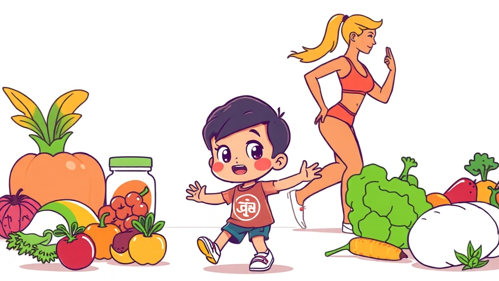 식품 알레르기 관리 및 예방 (cartoon 스타일)