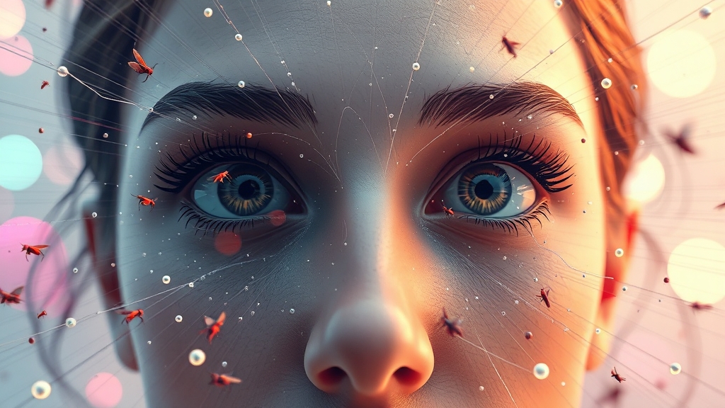 비문증이란 무엇일까요? (illustration 스타일)