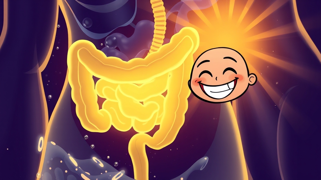 유산균과 장 건강, 생활 습관이 중요! (cartoon 스타일)