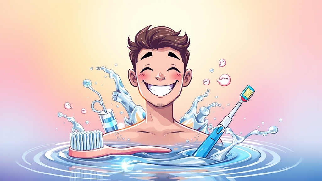 입냄새 예방 생활 습관 (illustration 스타일)