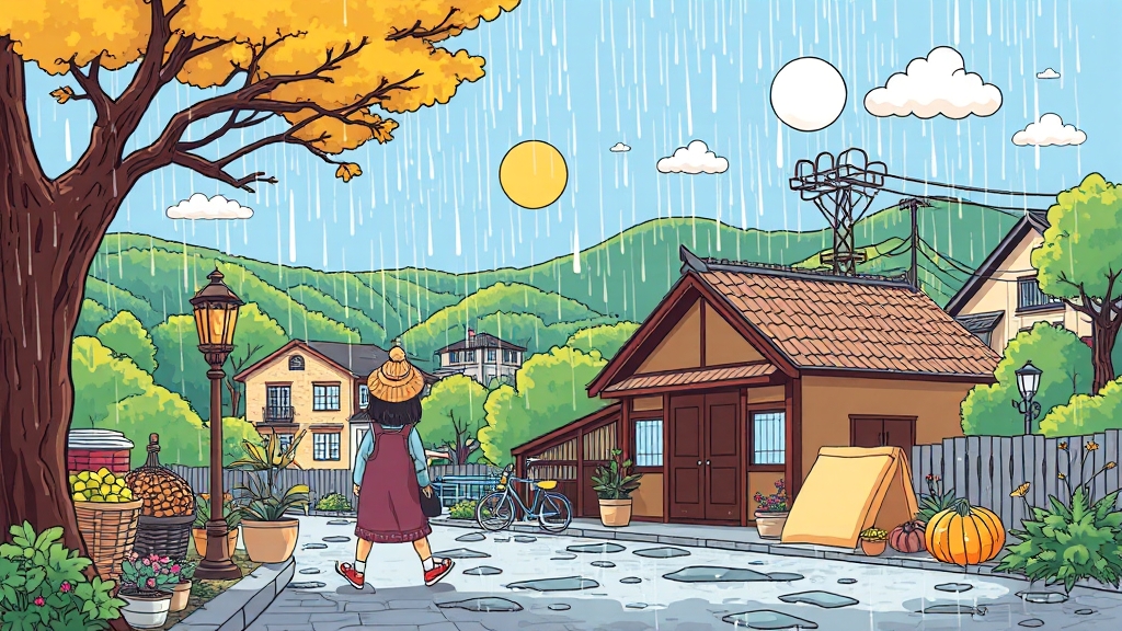 특별재난지역 할인 (cartoon 스타일)