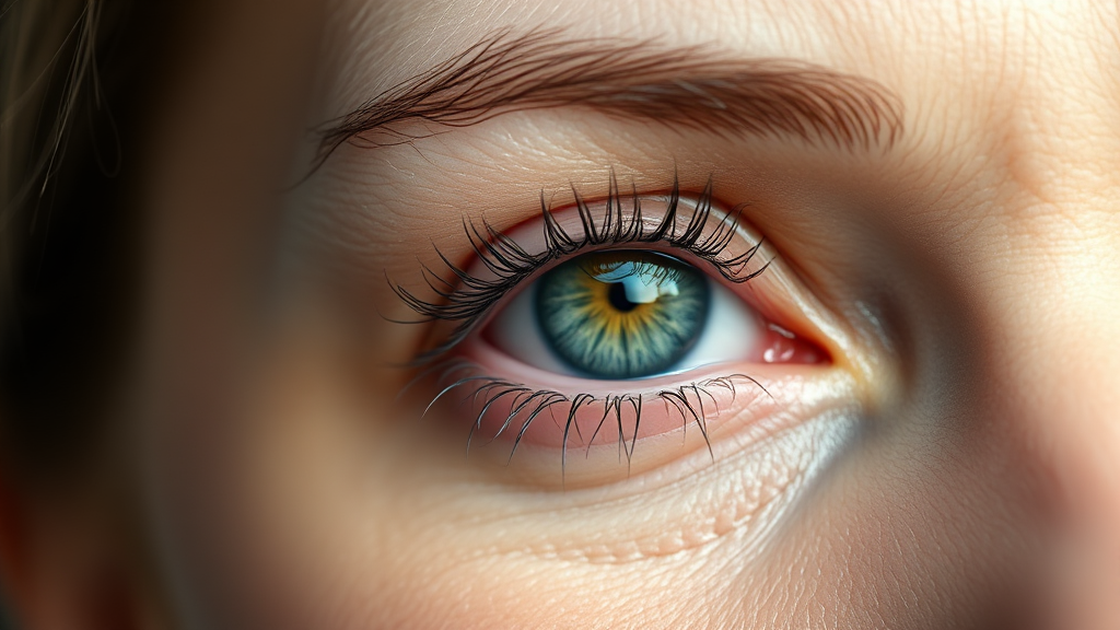 안구건조증과 전신 질환의 연관성 (realistic 스타일)