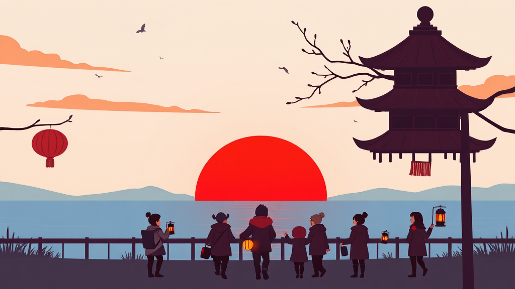 인천 해돋이: 안전 수칙 및 준비물 (cartoon 스타일)