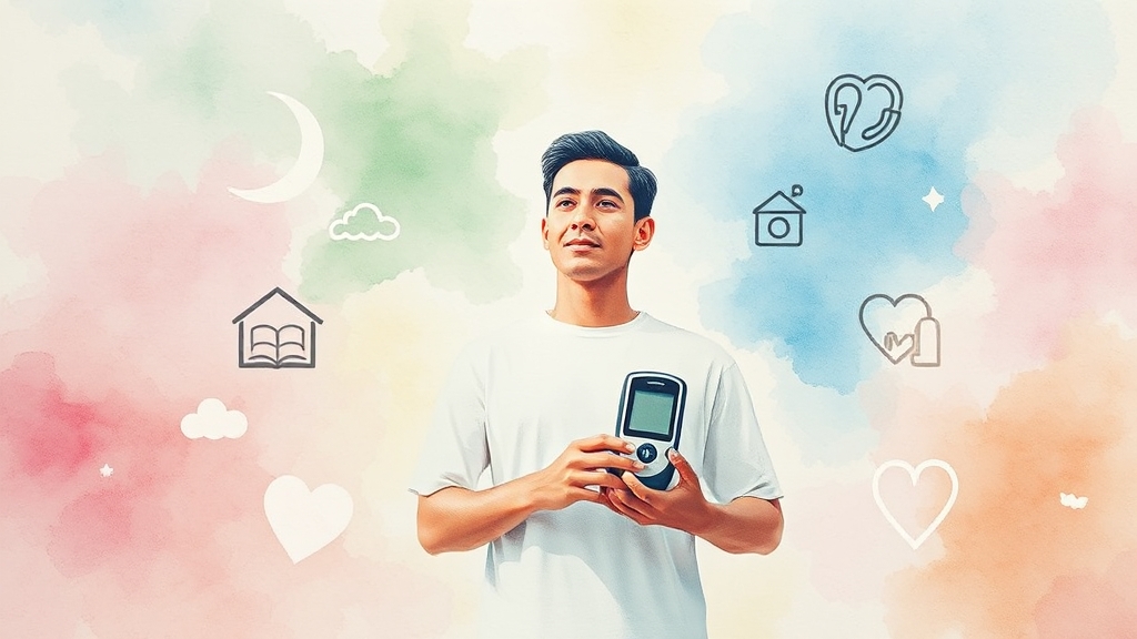 생활 습관 관리 꿀팁 (watercolor 스타일)