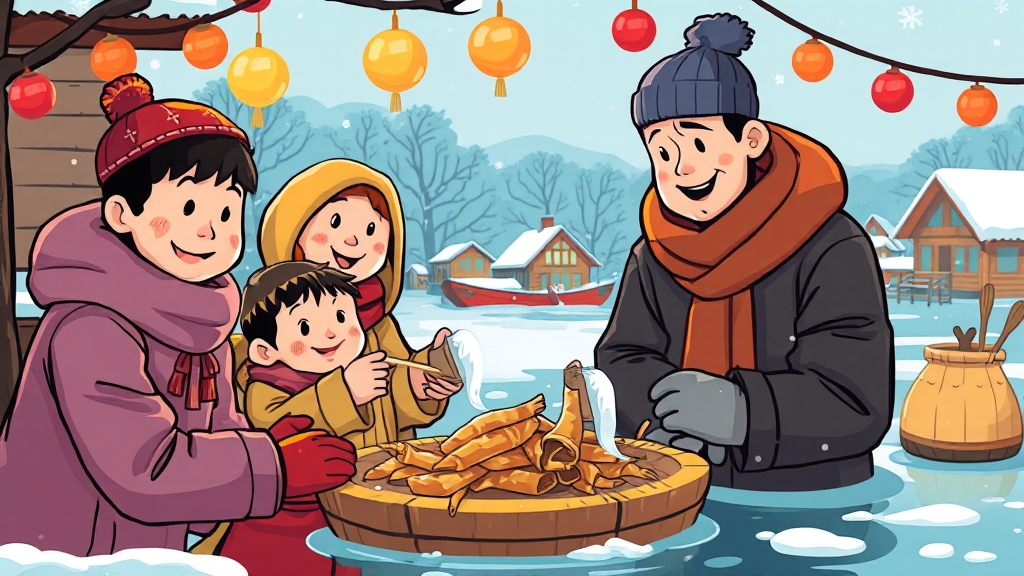 빙어 축제 3곳 추천 (cartoon 스타일)