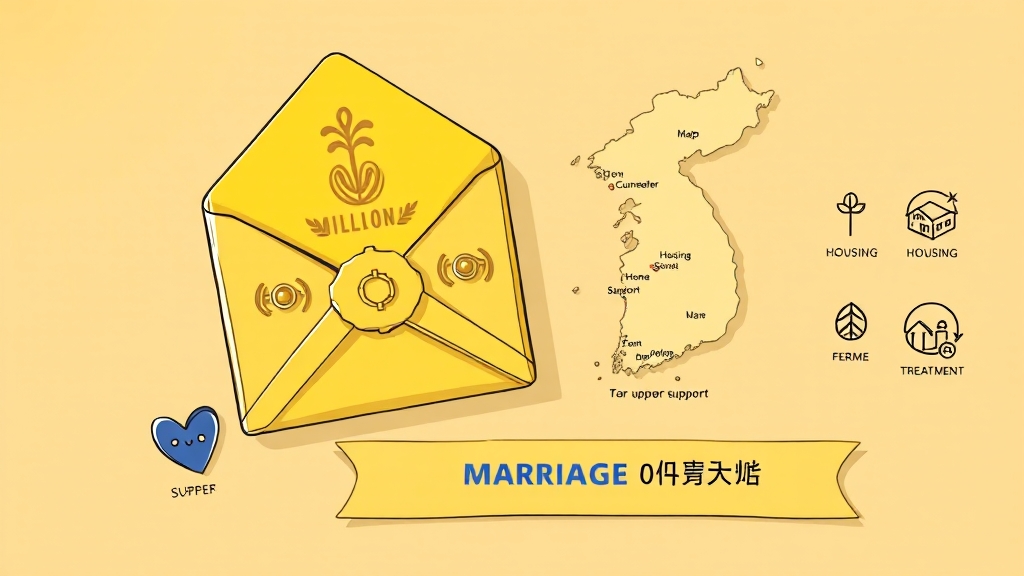 다른 지역 결혼 지원 정책 비교 분석 (cartoon 스타일)