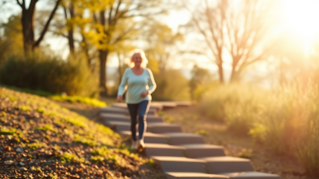 뇌경색 후 재활 및 관리 (realistic 스타일)