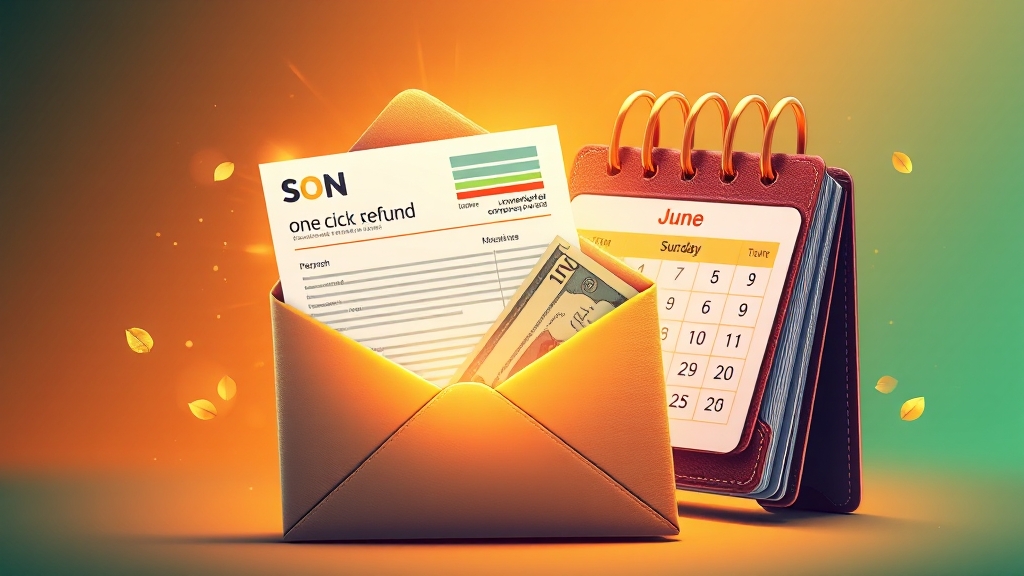 환급 시기 & 수령 절차 (illustration 스타일)