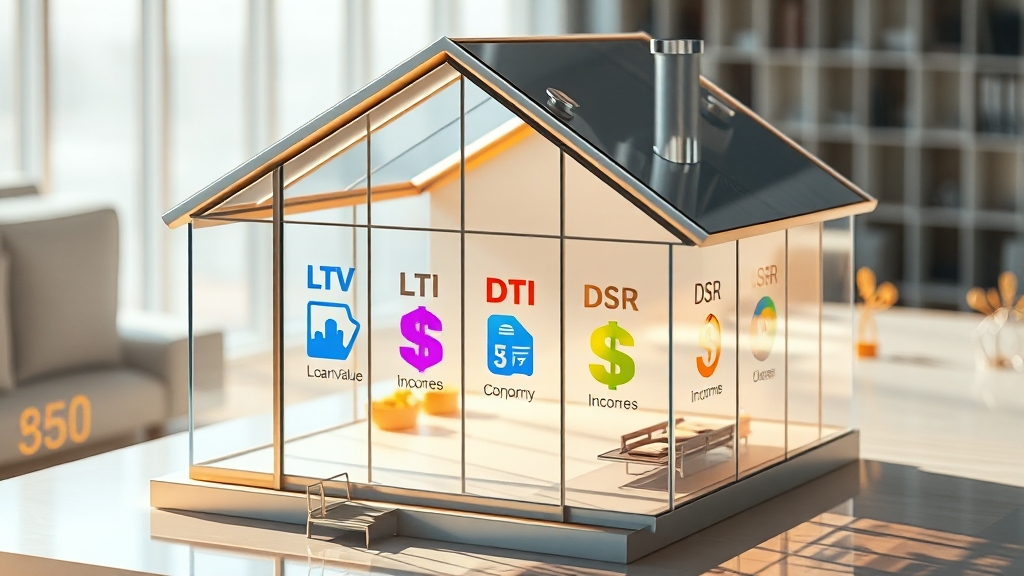대출 핵심 지표: LTV, DTI, DSR (realistic 스타일)