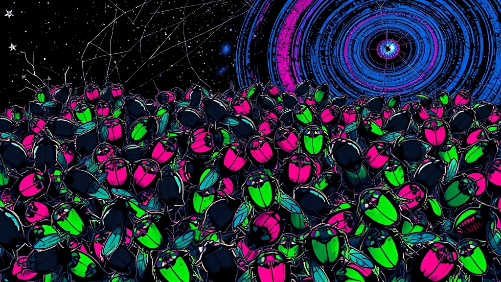 러브버그 때문에 힘든 일상 (popart 스타일)