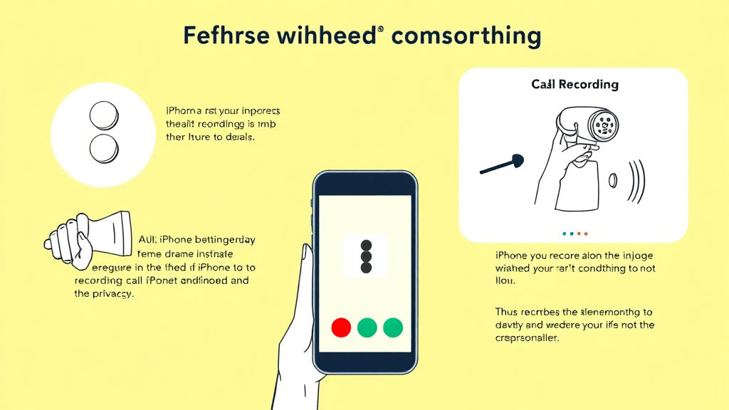 아이폰 통화 녹음, 기본 기능의 한계와 대안 (illustration 스타일)