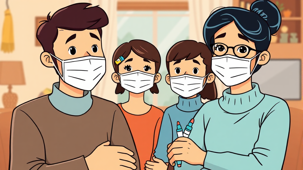 A형 독감 격리 기간 완벽 가이드 (cartoon 스타일)