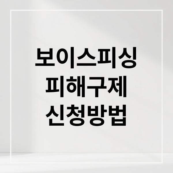 보이스피싱
피해구제
신청방법 (보이스피싱 피해구제신청)