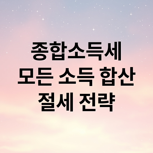 종합소득세
모든 소득 합산
절세 전략 (종합소득세 납부 환급일정)