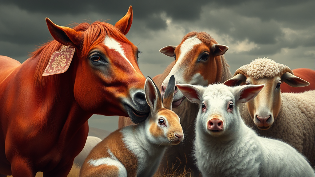 2026년 삼재띠와 출생 연도 (realistic 스타일)