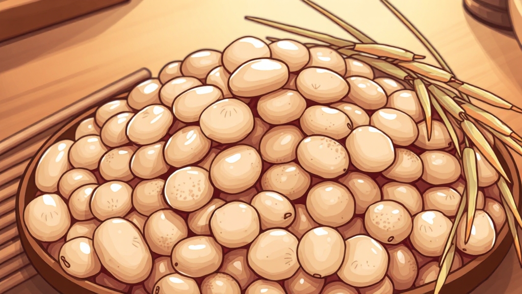 생청국장 vs 일반 청국장 (illustration 스타일)