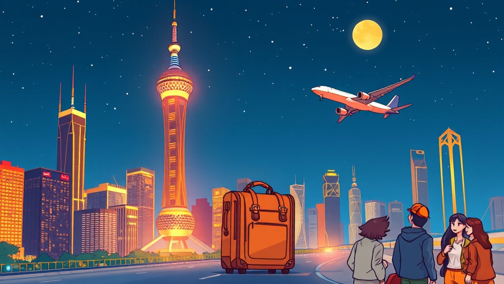 상하이, 날씨 걱정 없이 떠나요! (cartoon 스타일)