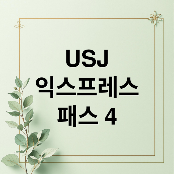 USJ ์ต์คํ๋ ์ค ํจ์ค 4