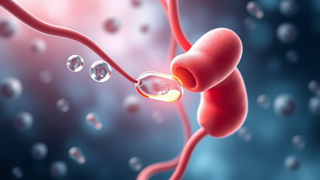 인슐린 분비 과정과 혈당 조절 메커니즘 (realistic 스타일)