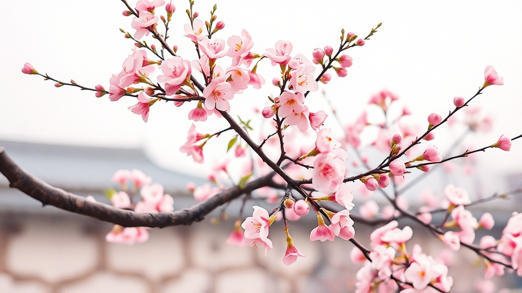 꽃과 함께하는 힐링 여행: 경주, 논산 추천 여행지 (watercolor 스타일)