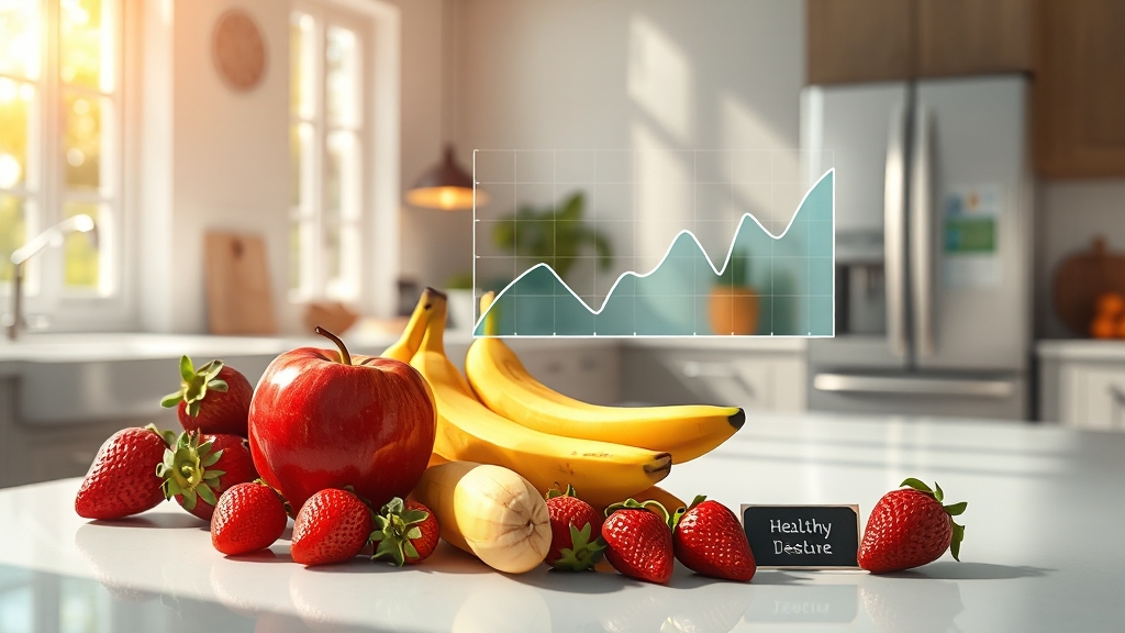과일 섭취, 혈당에 어떤 영향? (realistic 스타일)