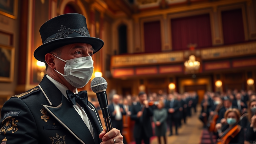 코로나19 관련 방청 안내 (취소 가능성 등) (realistic 스타일)