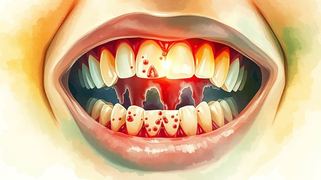 잇몸 내려앉음, 왜 생길까? (watercolor 스타일)