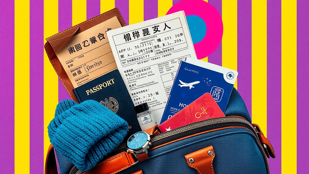 입국신고서, 꼼꼼하게 작성해봐요! (popart 스타일)