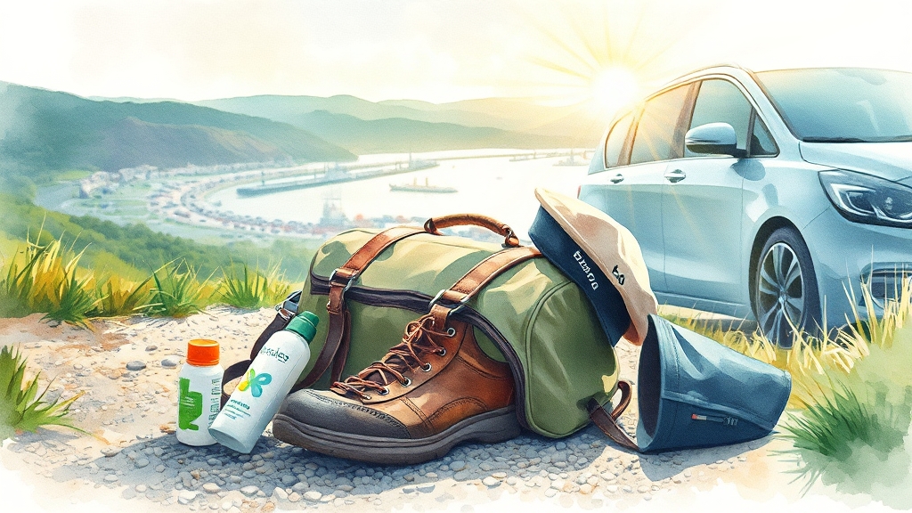 여행 준비물 (watercolor 스타일)