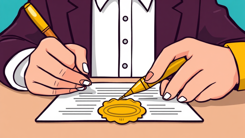 부동산 위임장 작성 방법 및 주의사항 (cartoon 스타일)