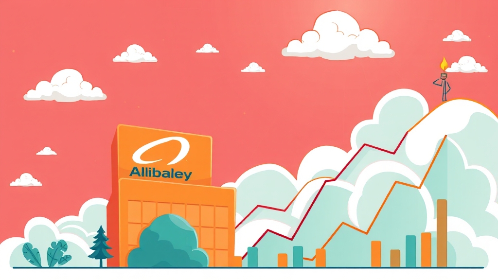 알리바바 미래 전망 및 투자 전략 (cartoon 스타일)