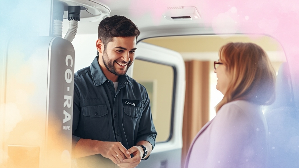 방문 서비스 절차 (watercolor 스타일)