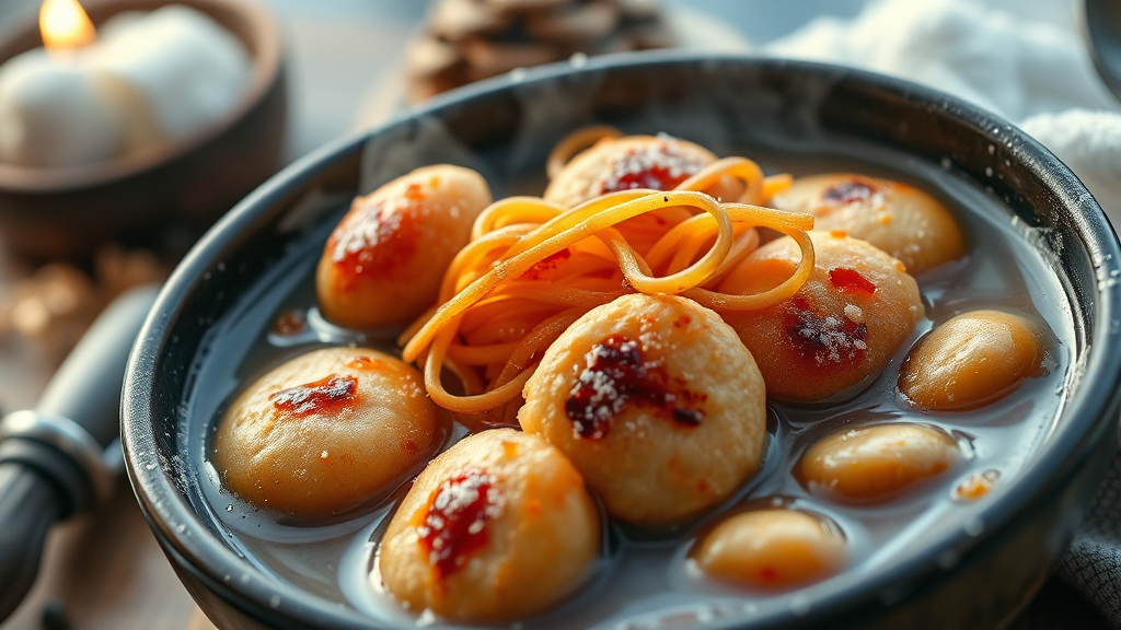 어묵 보관 및 활용 팁 (realistic 스타일)