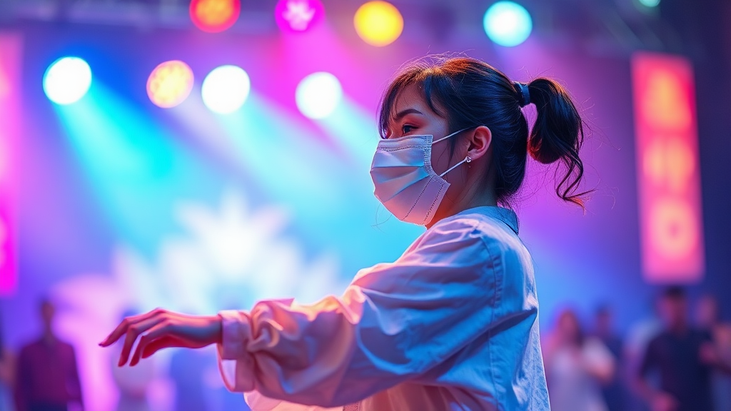 강혜연, 마스크걸즈 합류 배경 (watercolor 스타일)