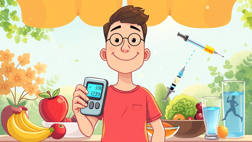 혈당 조절 원리 이해하기 (cartoon 스타일)