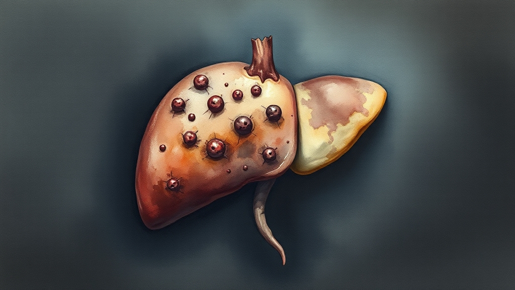 간암 초기 증상, 왜 발견이 어려울까? (watercolor 스타일)