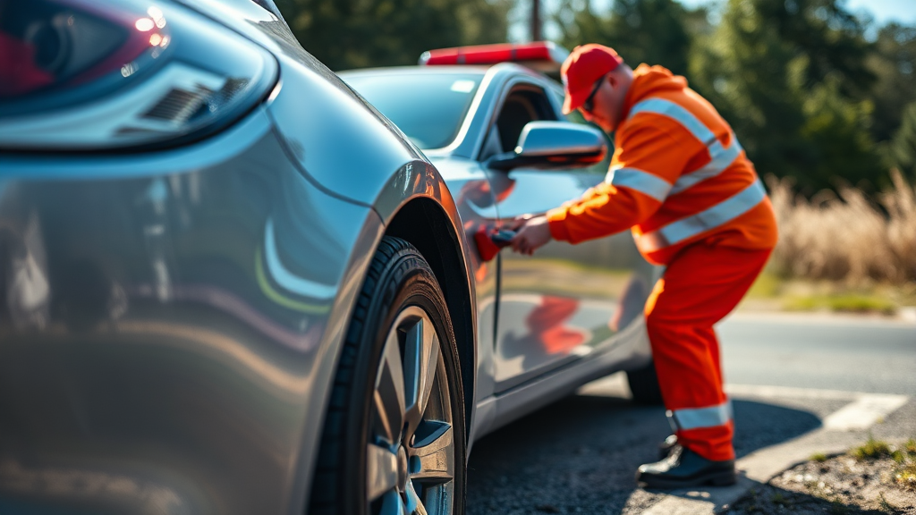 긴급출동 서비스, 어떤 상황에서 이용할 수 있나요? (realistic 스타일)