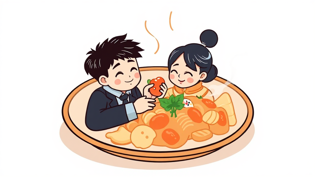 영수의 마음을 사로잡은 ‘LA갈비’ 에피소드 (illustration 스타일)