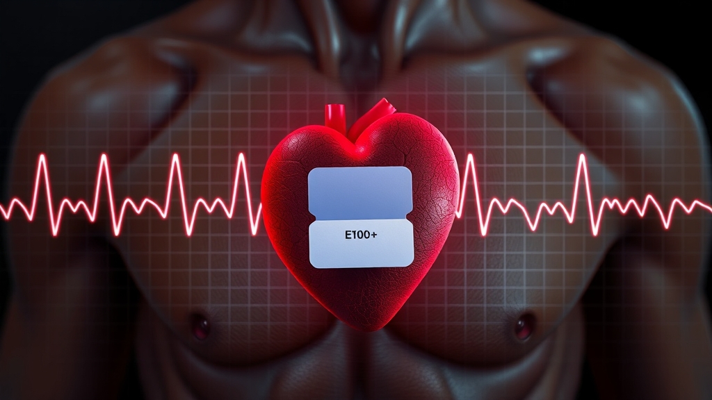 심전도 검사: 심장의 전기 신호 확인 (realistic 스타일)