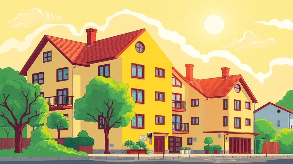 임대료 & 거주 기간 (cartoon 스타일)