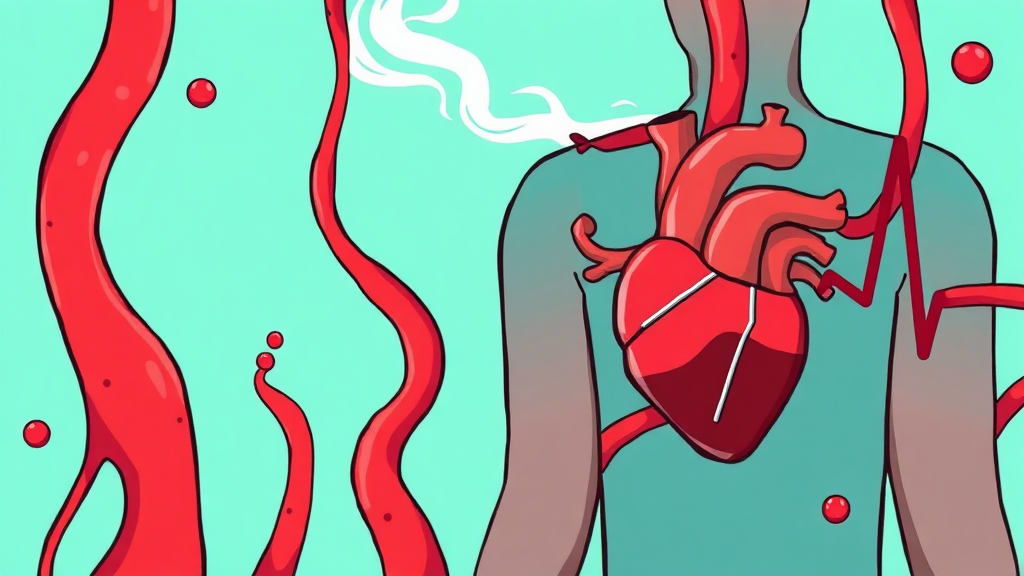 금연, 건강한 혈관을 위한 현실적인 여정 (cartoon 스타일)