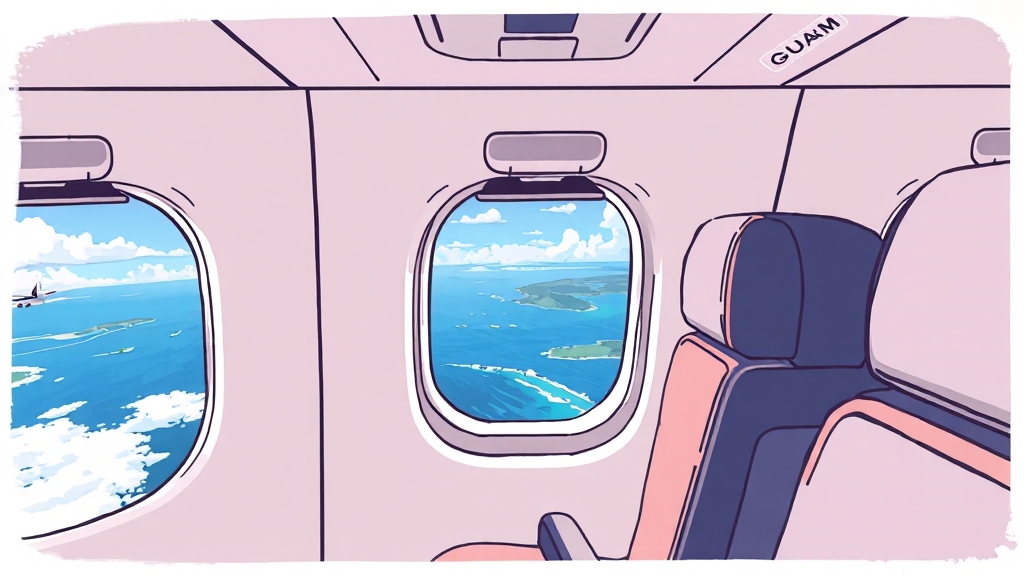 괌행 항공사 선택 (illustration 스타일)