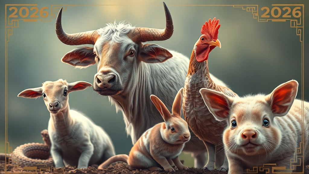 2026년, 다른 띠 운세는? (realistic 스타일)