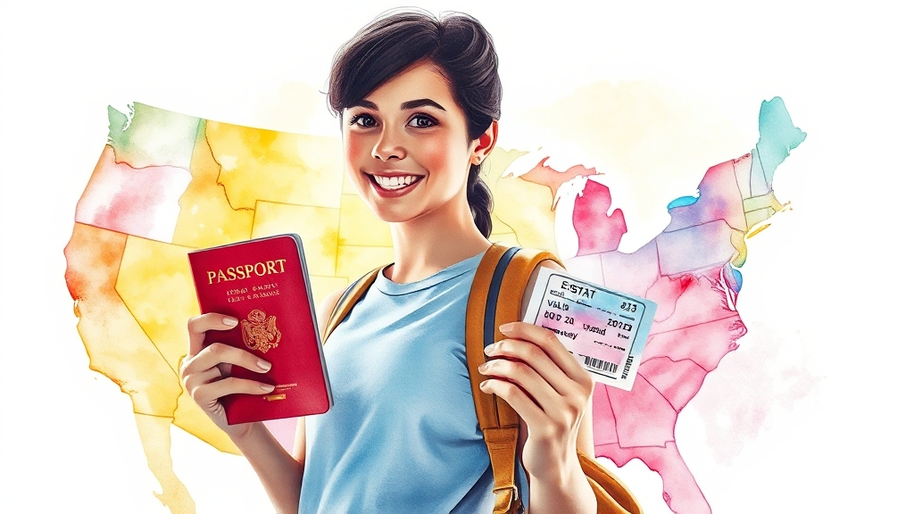 ESTA 승인 후 여행 준비 (watercolor 스타일)